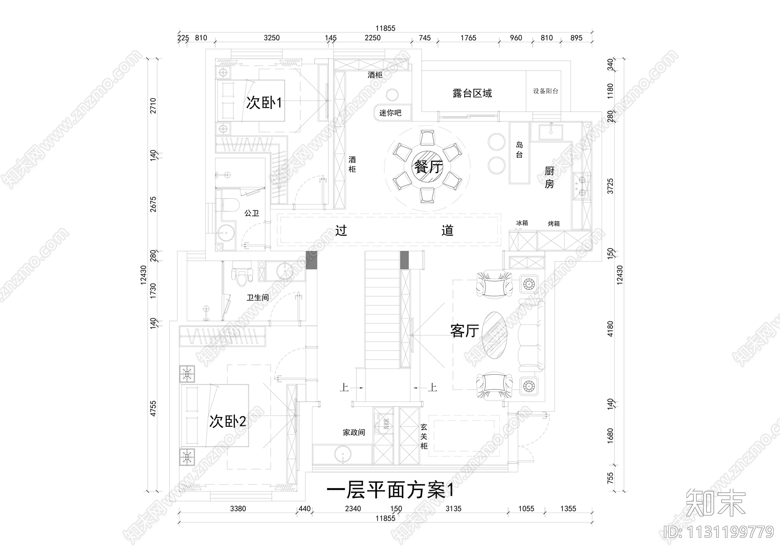 250平法式别墅平面图cad施工图下载【ID:1131199779】