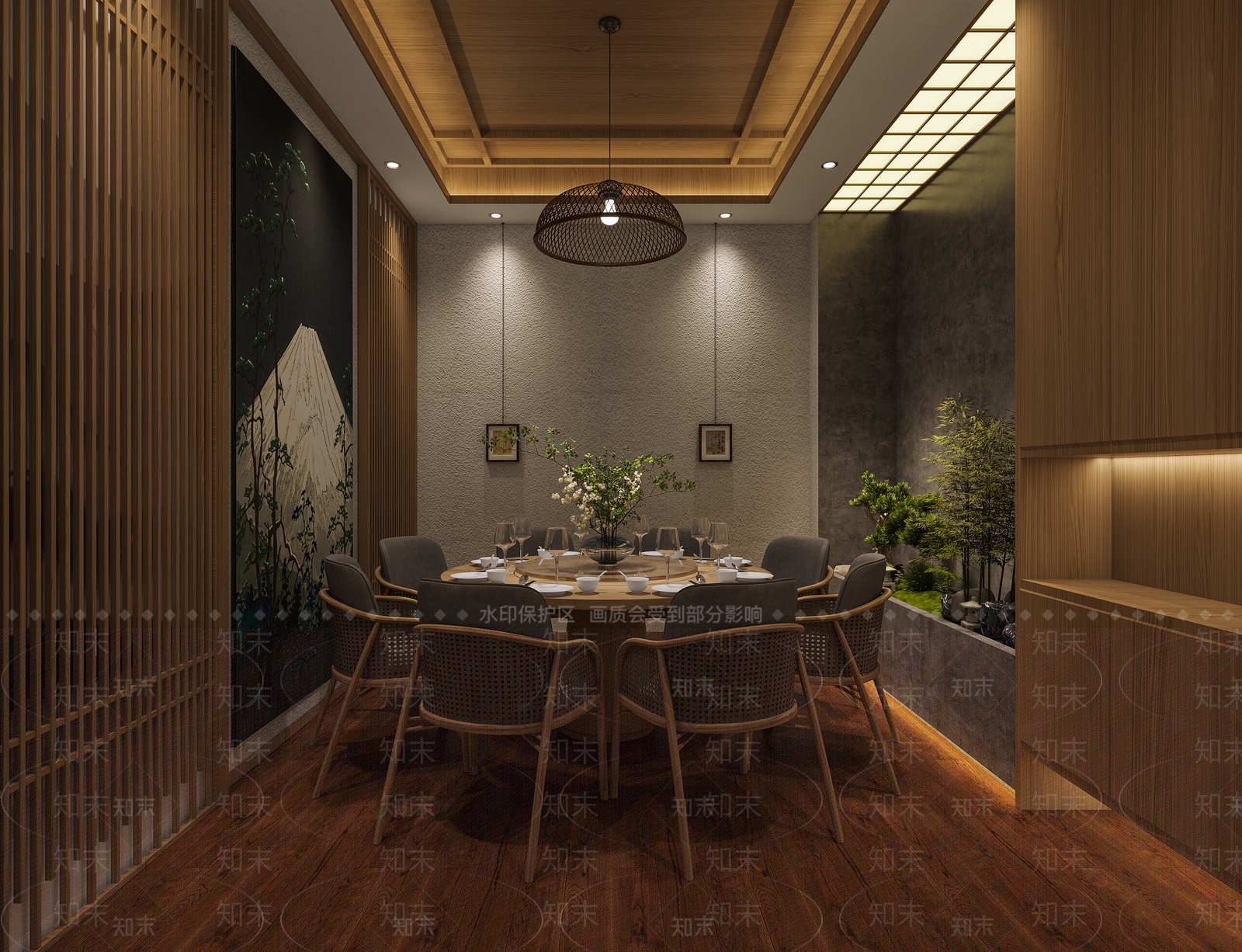 日式餐厅包厢3D模型下载【ID:1131201884】