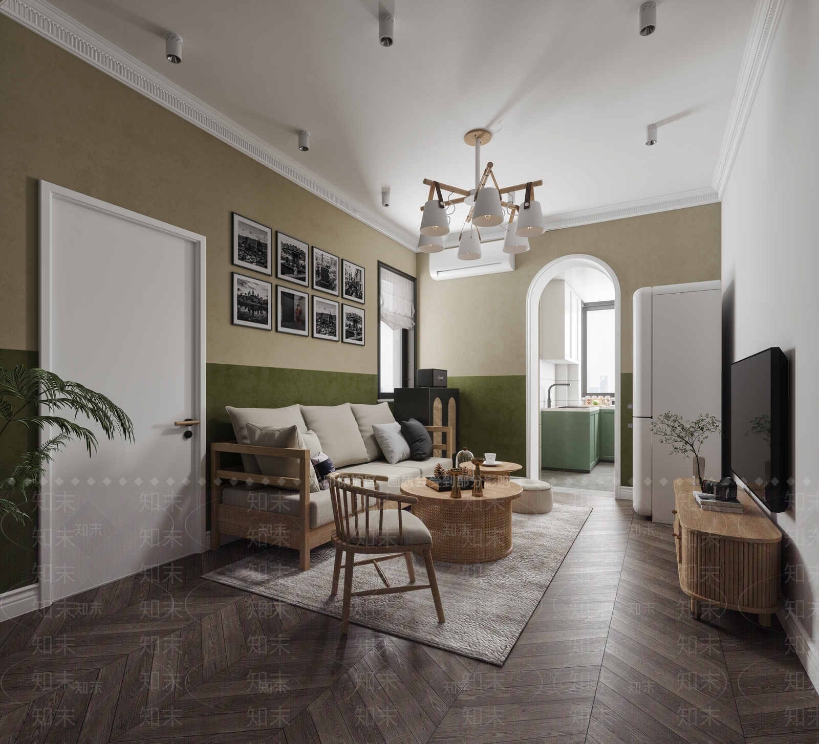 法式简约客厅3D模型下载【ID:1131205073】