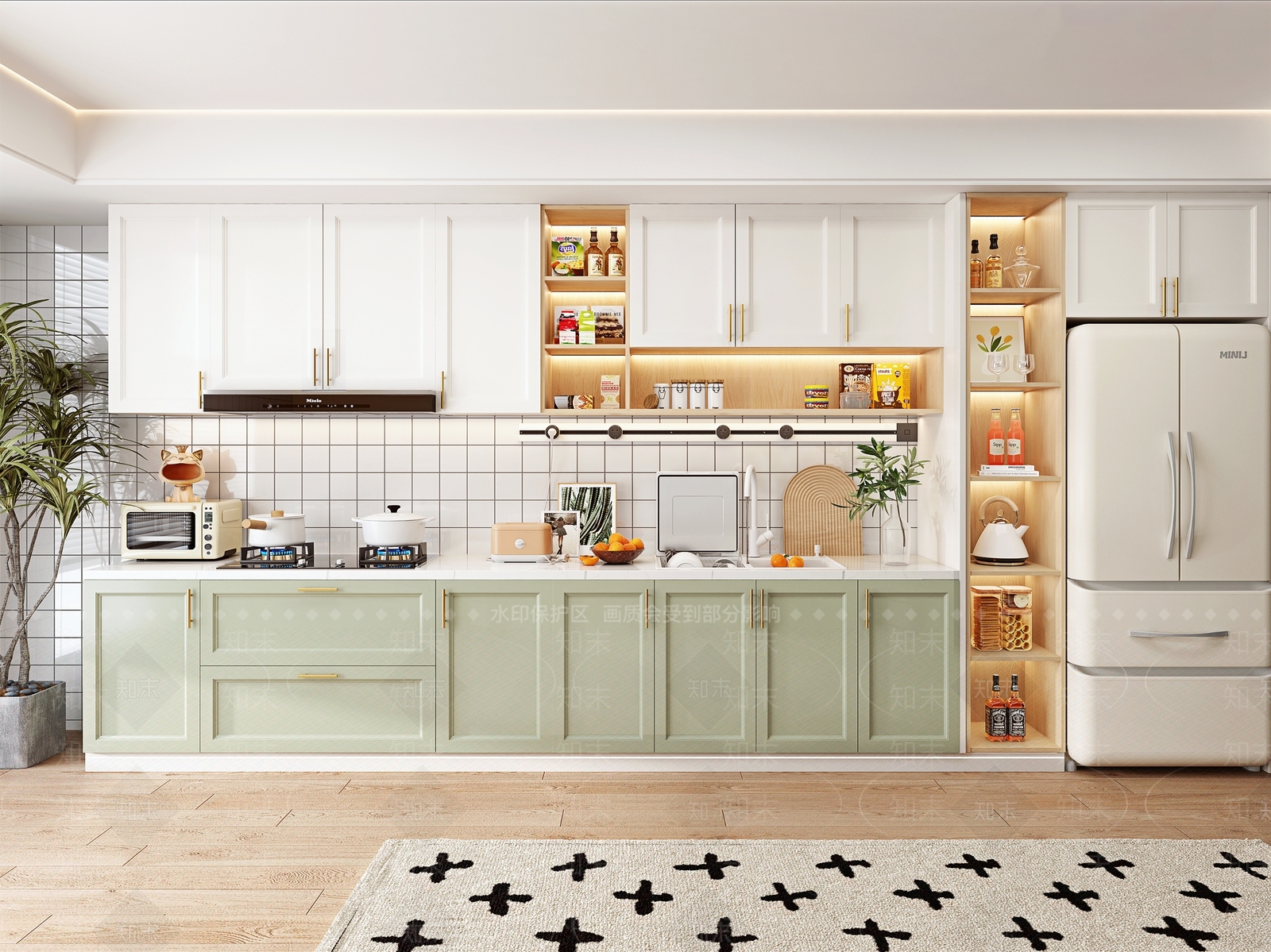 北欧厨房3D模型下载【ID:1131205175】