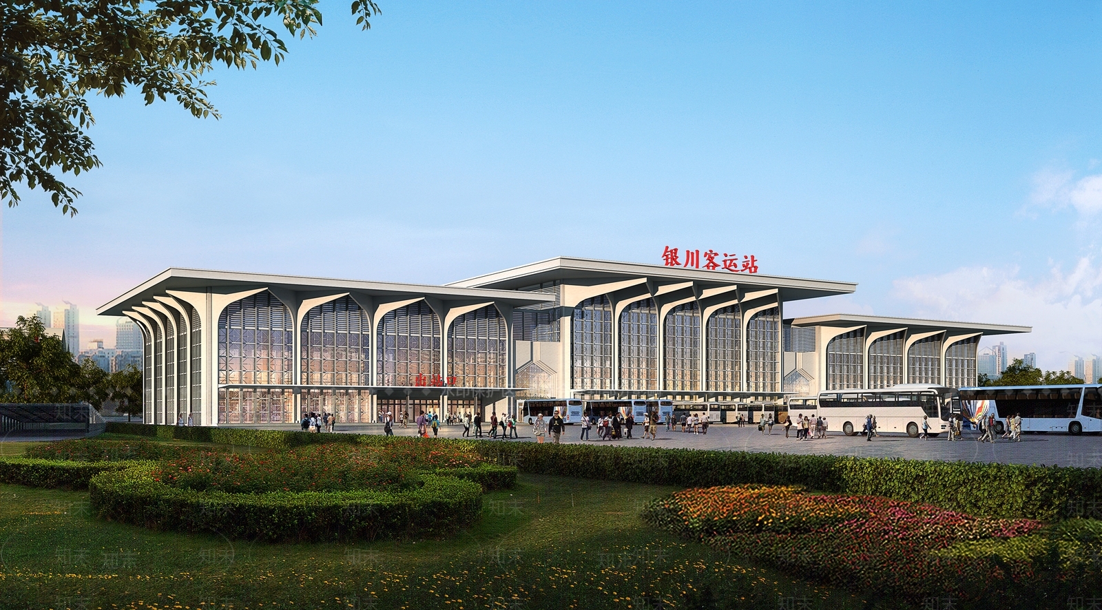 现代城乡客运汽车站3D模型下载【ID:1131210430】