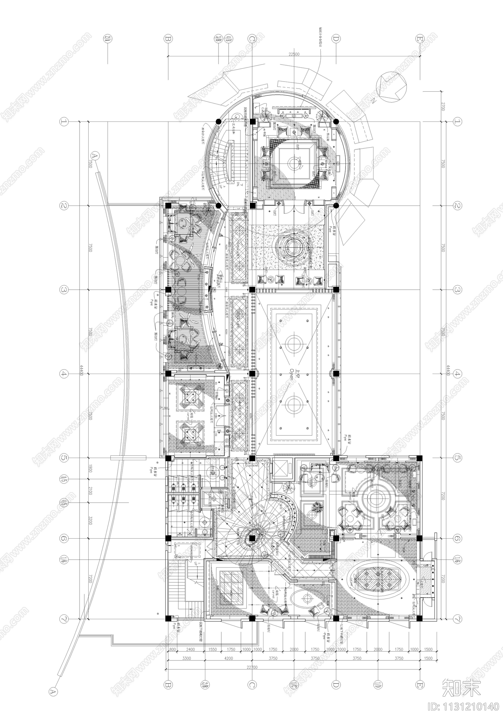 成都天蕴中心会所cad施工图下载【ID:1131210140】