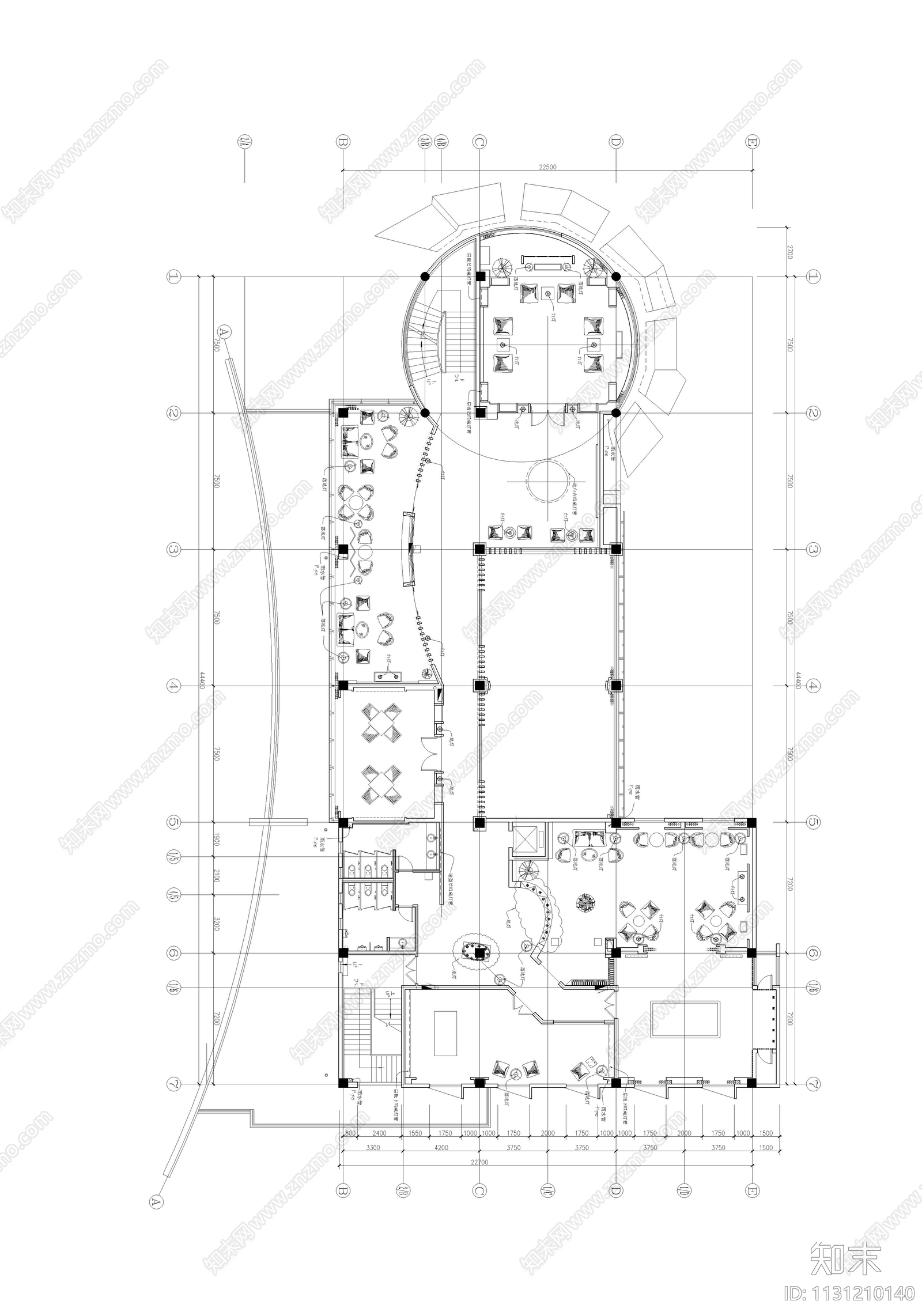 成都天蕴中心会所cad施工图下载【ID:1131210140】