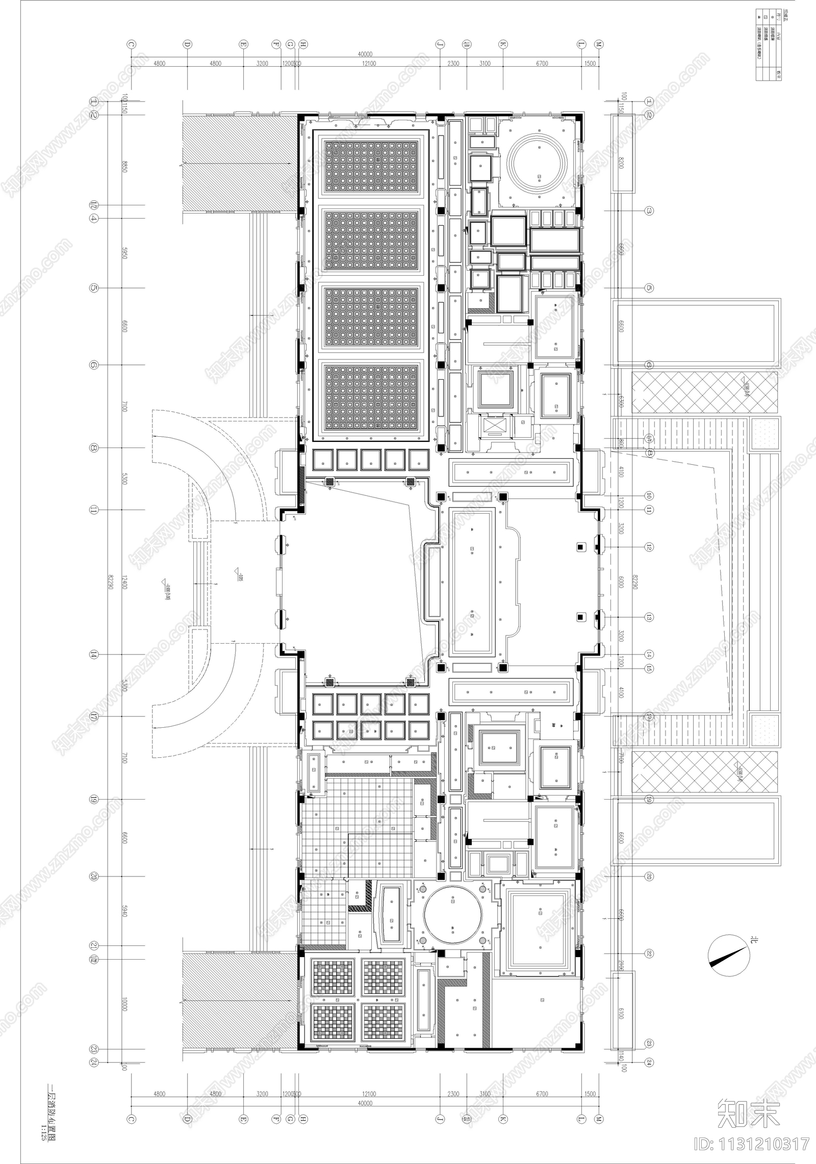 金地常州天际会所平面图cad施工图下载【ID:1131210317】