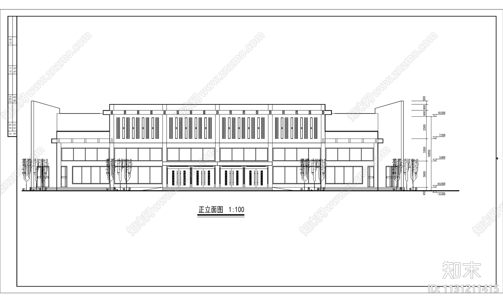 汽车站建筑CADcad施工图下载【ID:1131211415】