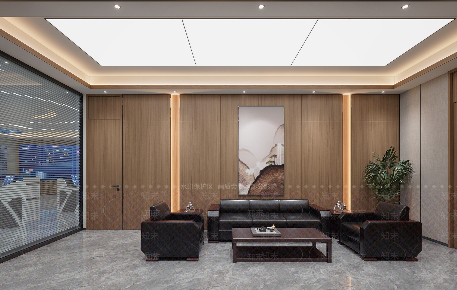 现代指挥大厅3D模型下载【ID:1131213633】