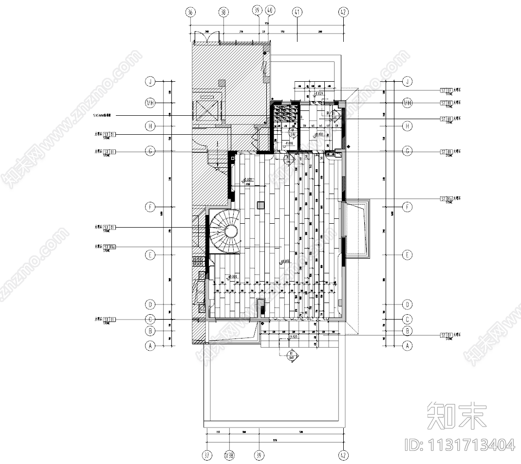 别墅室内效果图cad施工图下载【ID:1131713404】