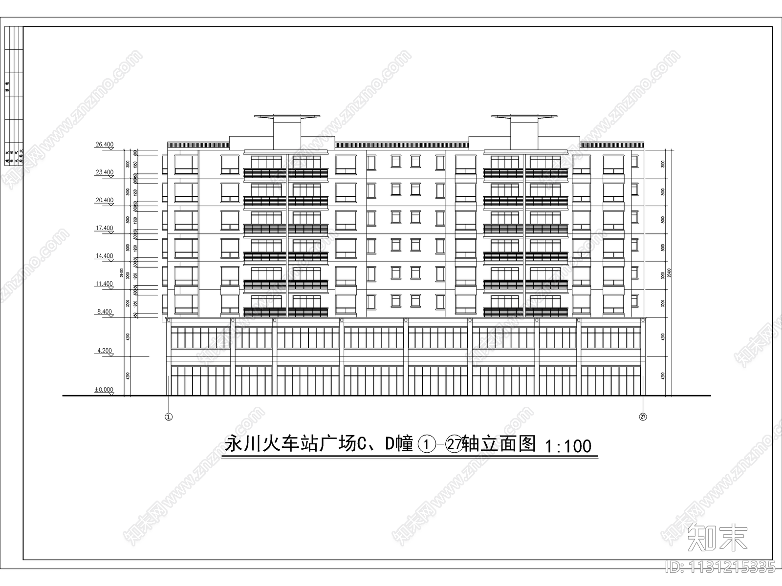 全套火车站建筑设计cad施工图下载【ID:1131215335】