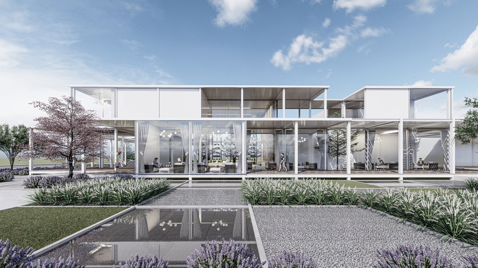 现代模块化式售楼部SU模型下载【ID:1131272577】