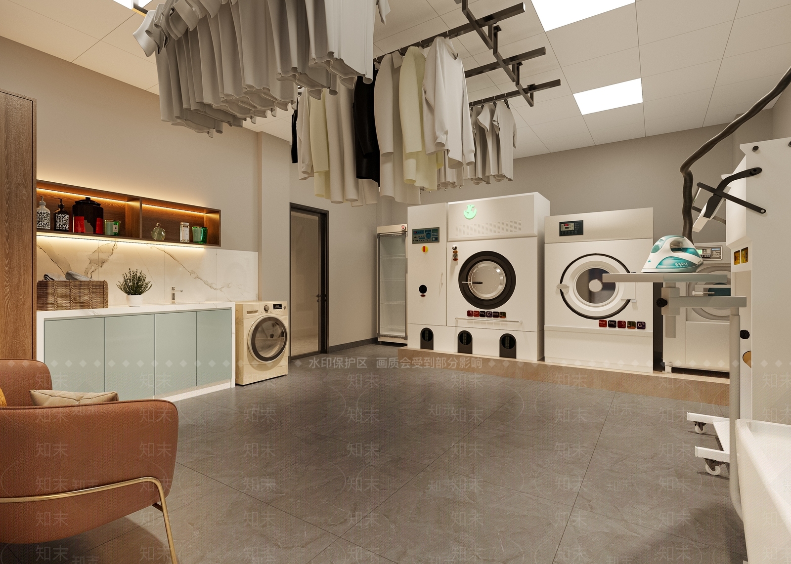 现代洗衣店3D模型下载【ID:1131239465】