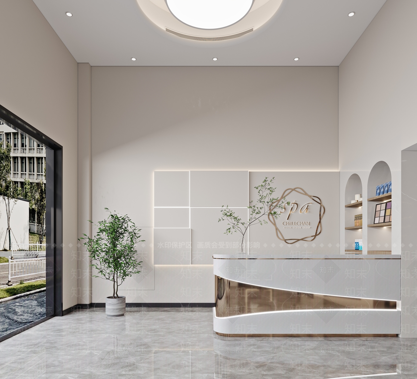 现代美发店3D模型下载【ID:1131239613】