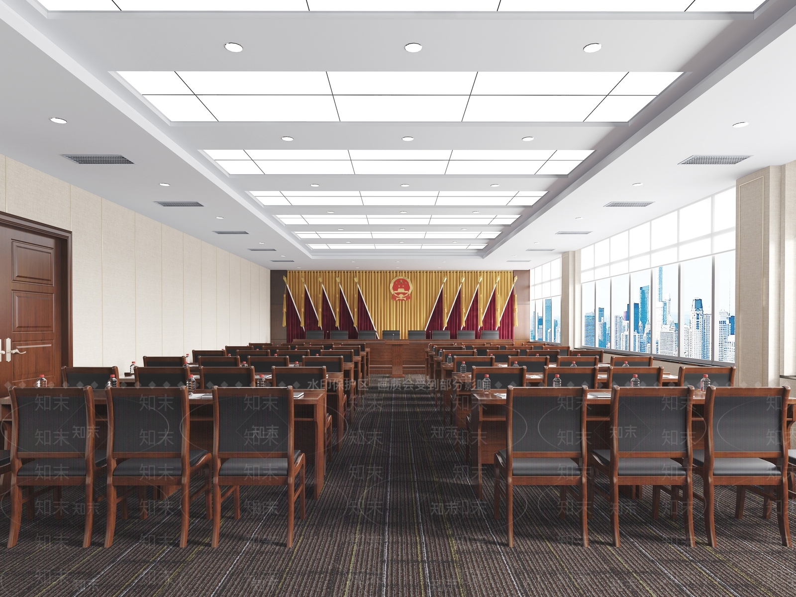 现代大会议室SU模型下载【ID:1131242429】