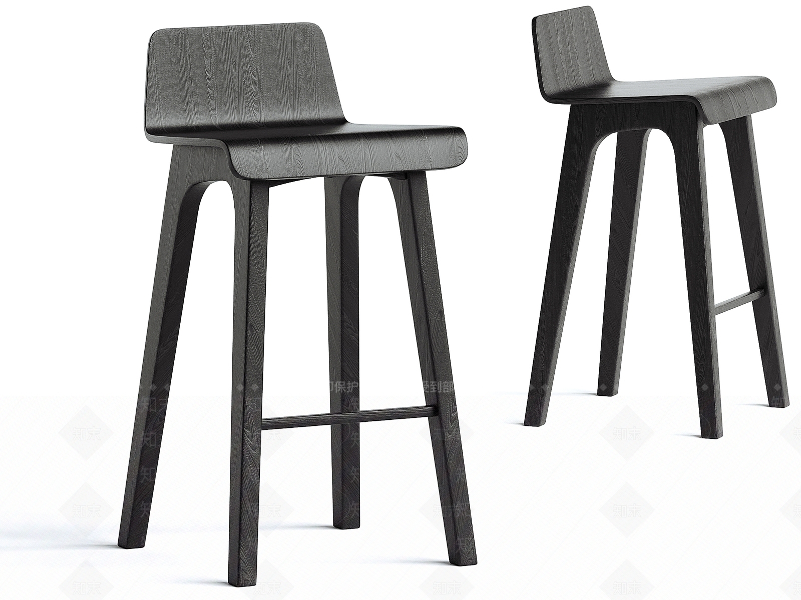 Poliform现代木质吧椅3D模型下载【ID:1131246267】