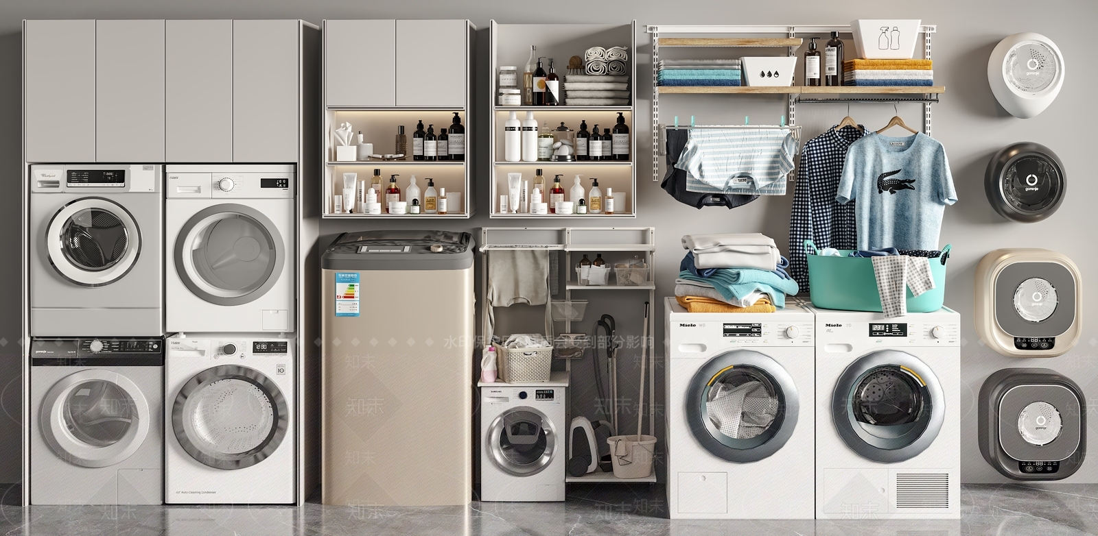 洗衣机烘干机吸尘器SU模型下载【ID:1131253882】