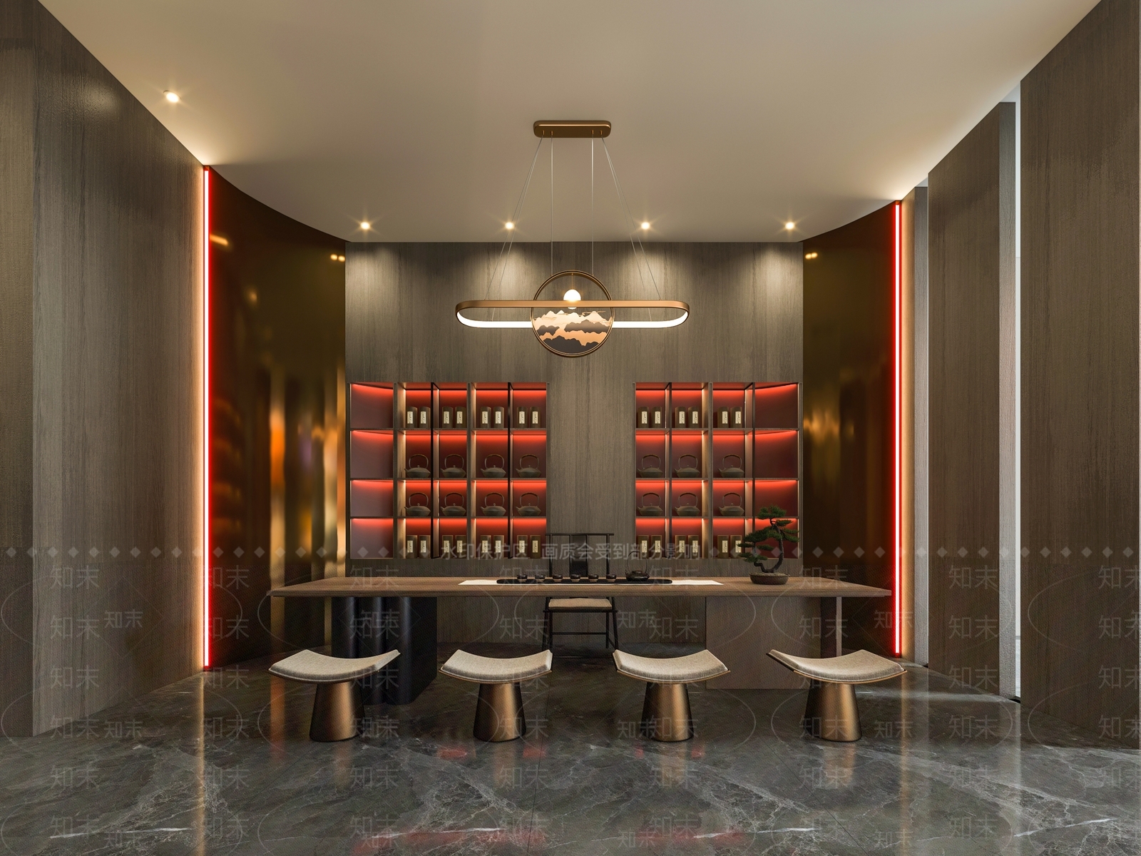 新中式烟酒店3D模型下载【ID:1131262551】