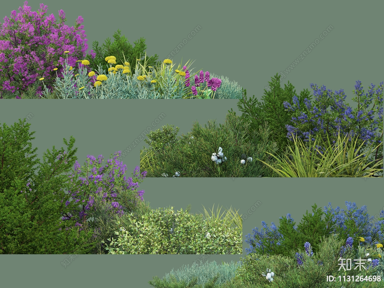 清新灌木组低矮灌木丛psd免抠下载【ID:1131264698】