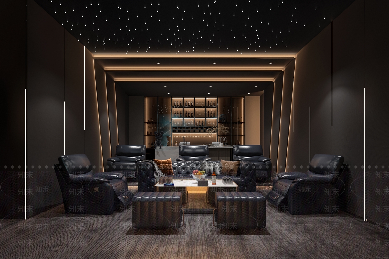 现代影音室3D模型下载【ID:1131270456】