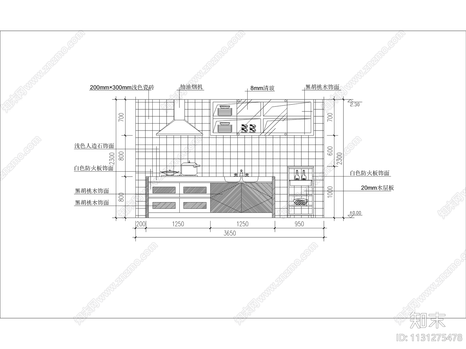 厨房类图库及立面详图cad施工图下载【ID:1131275478】