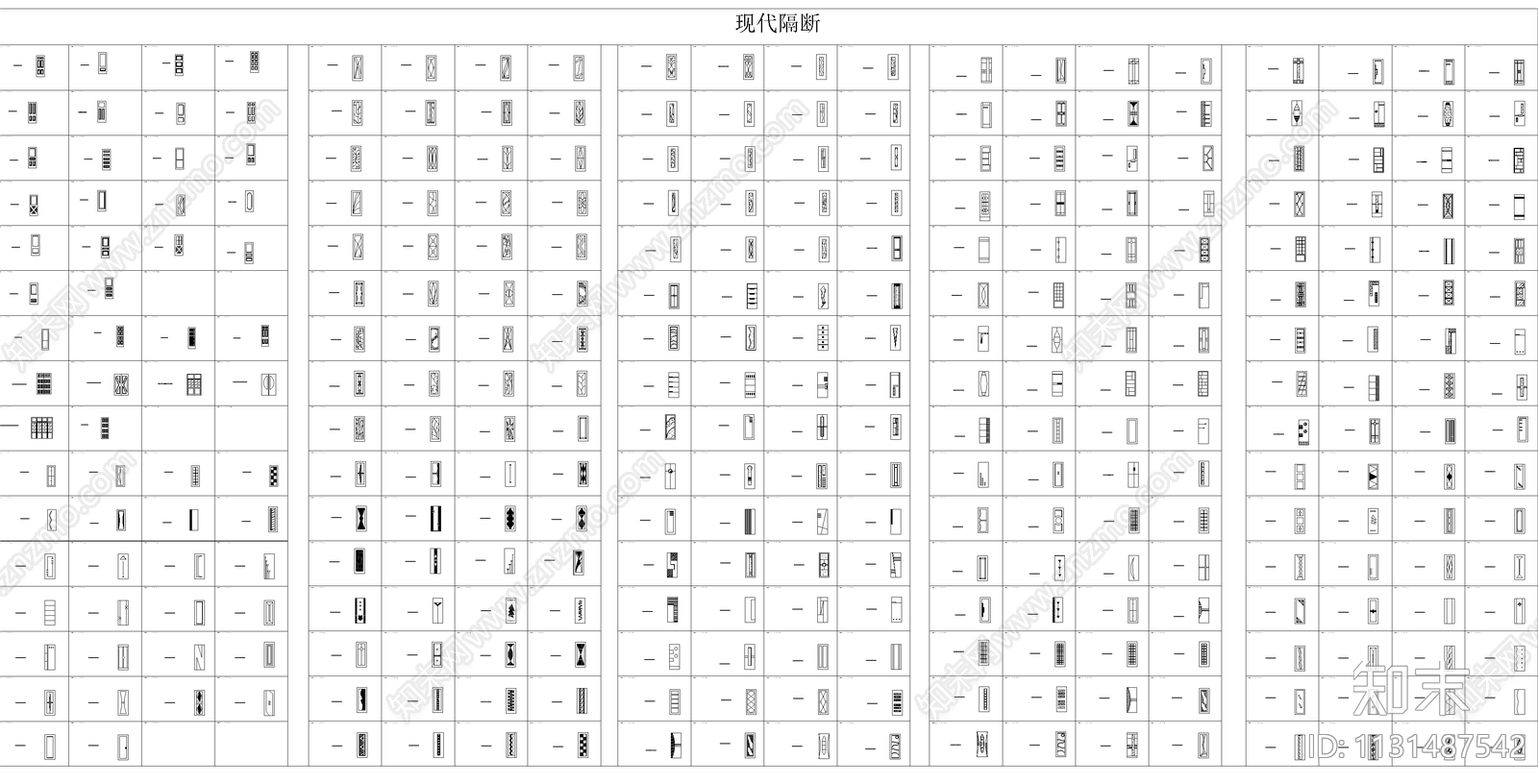 室内隔断cad施工图下载【ID:1131487542】