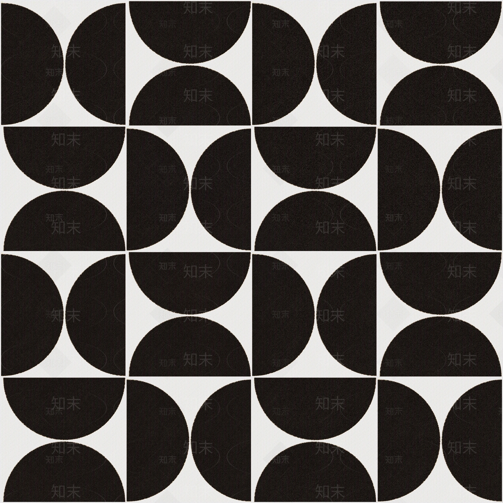 无缝复古黑白拼花瓷砖花砖贴图下载【ID:1131285426】