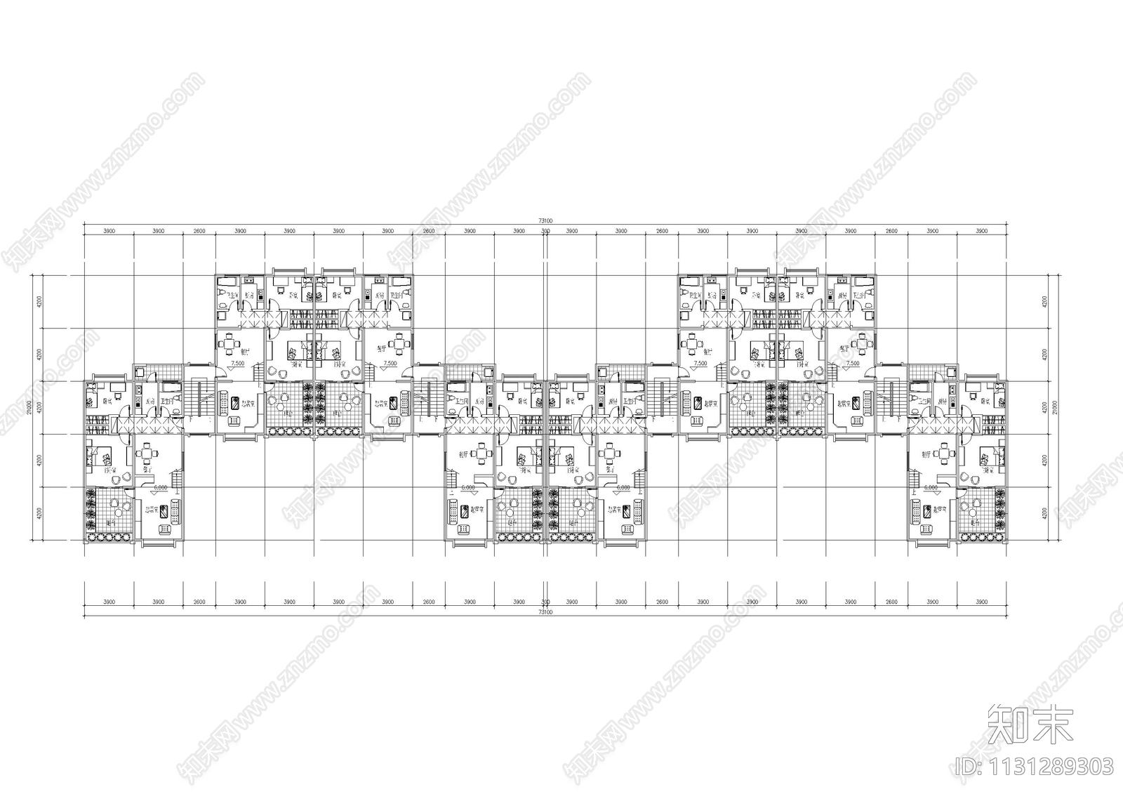 江苏省村镇自建房建筑平面图施工图下载【ID:1131289303】