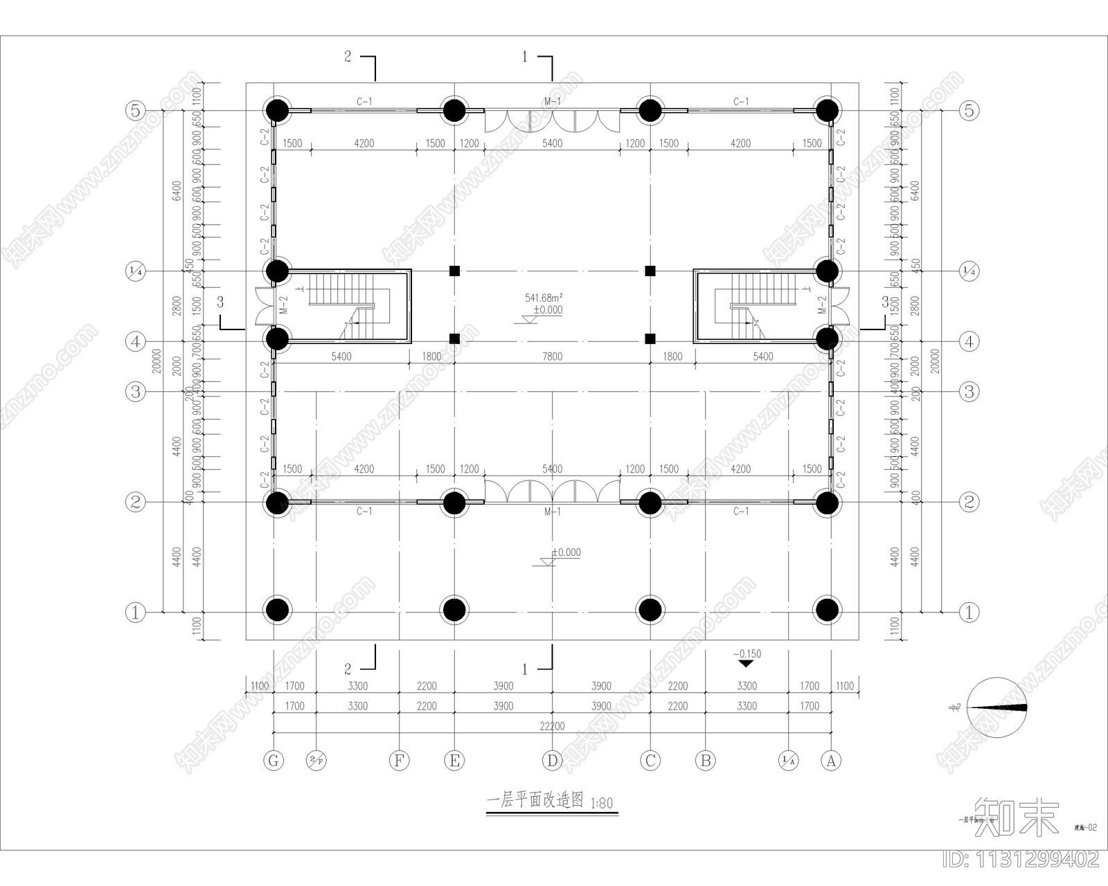 古建筑寺庙cad施工图下载【ID:1131299402】