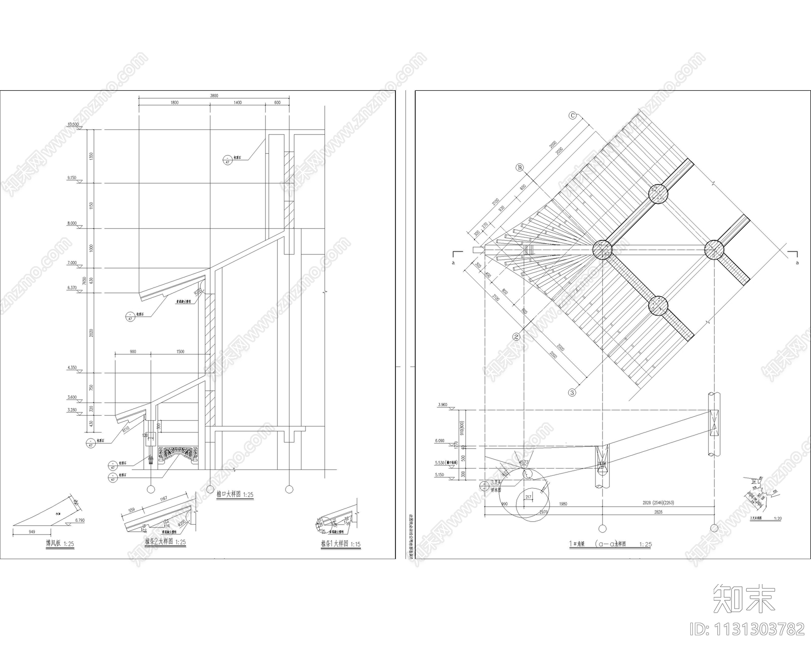 古建筑cad施工图下载【ID:1131303782】