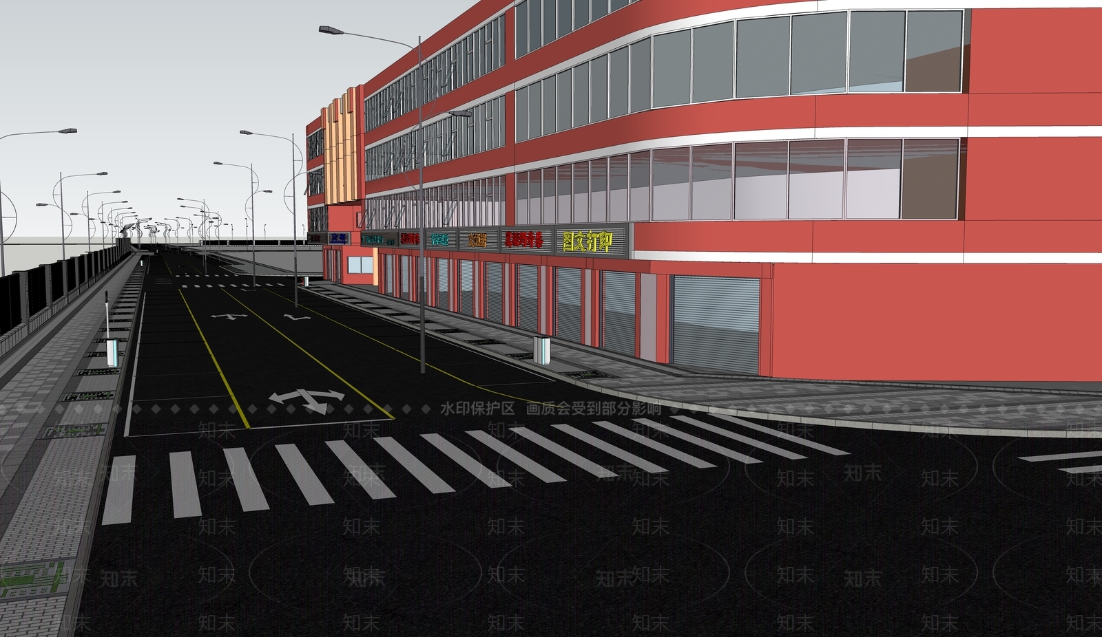 现代道路SU模型下载【ID:1131304701】