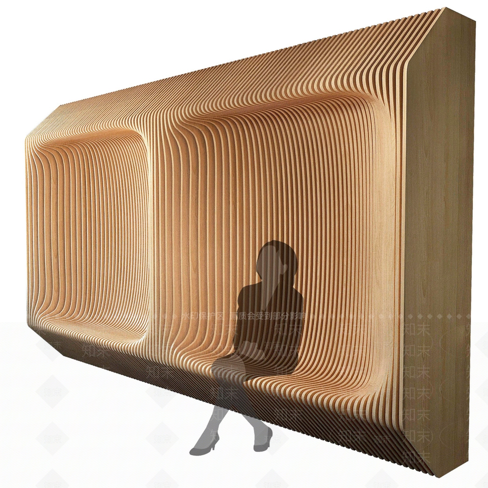 现代户外椅公共座椅3D模型下载【ID:1131304626】