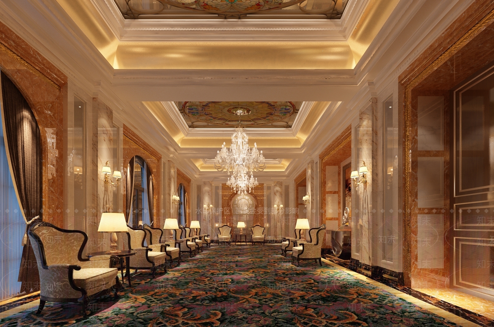 欧式古典接待厅3D模型下载【ID:1131304919】