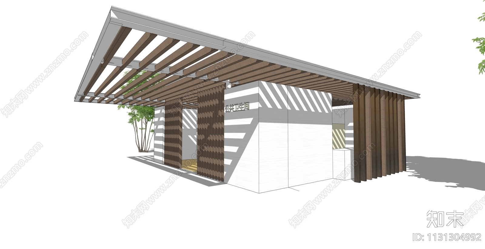 现代公共厕所SU模型下载【ID:1131304992】