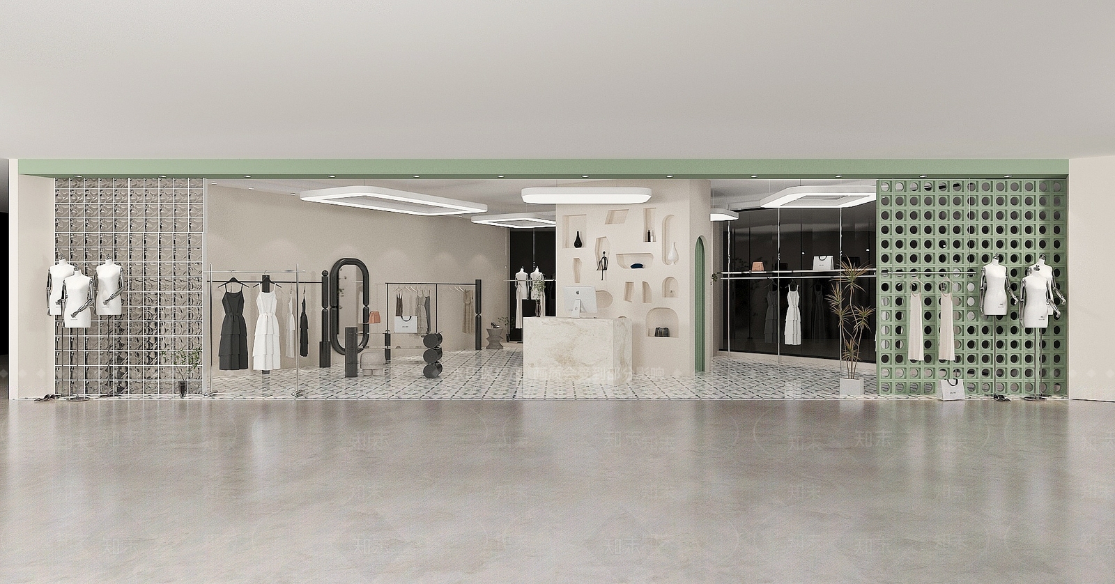 现代服装店3D模型下载【ID:1131309638】