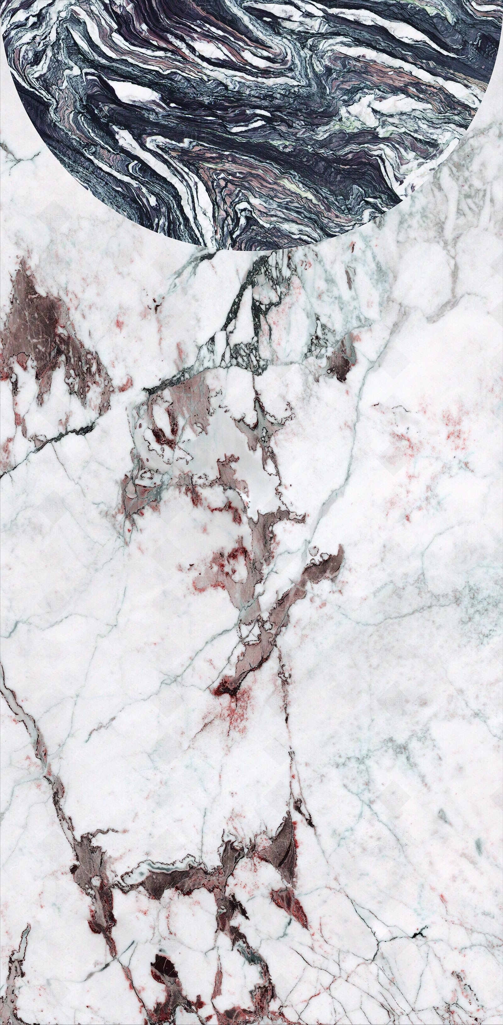 IMOLA蜜蜂深灰色奢石白色石材瓷砖贴图下载【ID:1131315282】