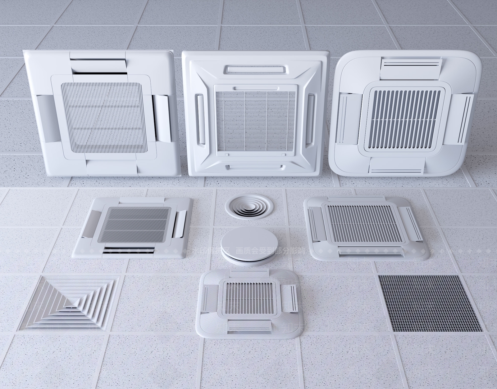 中央空调出风口3D模型下载【ID:1131315697】