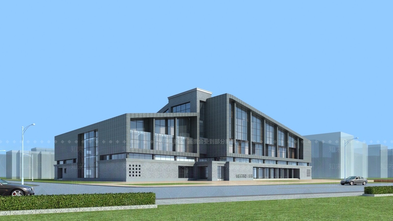 现代学校食堂3D模型下载【ID:1131316469】