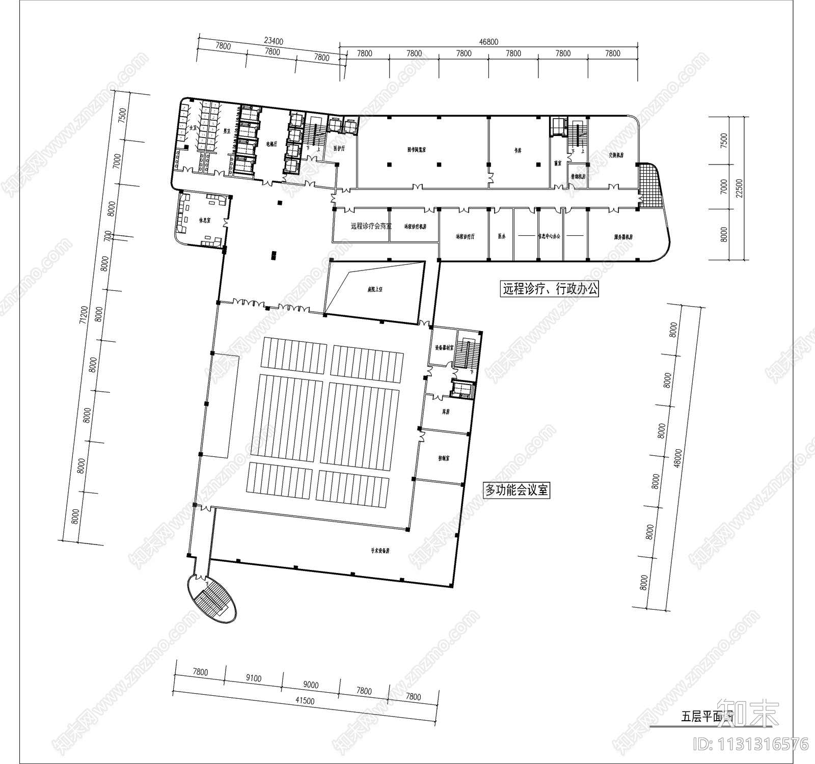 现代人民医院住院综合楼建筑cad施工图下载【ID:1131316576】