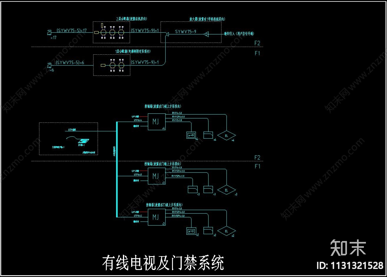 办公大厅智能化cad施工图下载【ID:1131321528】