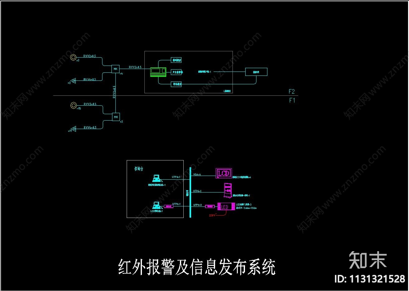 办公大厅智能化cad施工图下载【ID:1131321528】