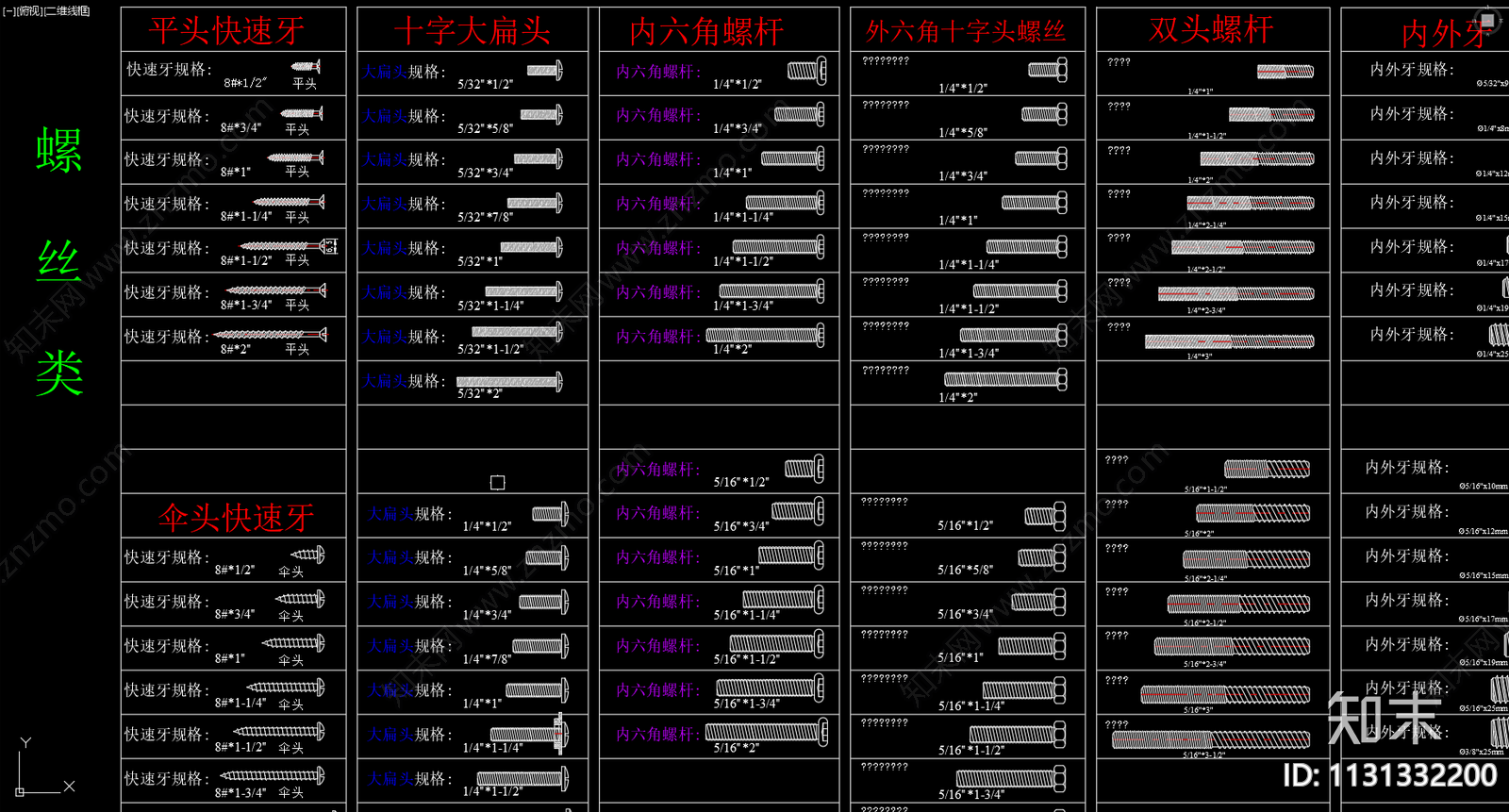 五金配件cad施工图下载【ID:1131332200】