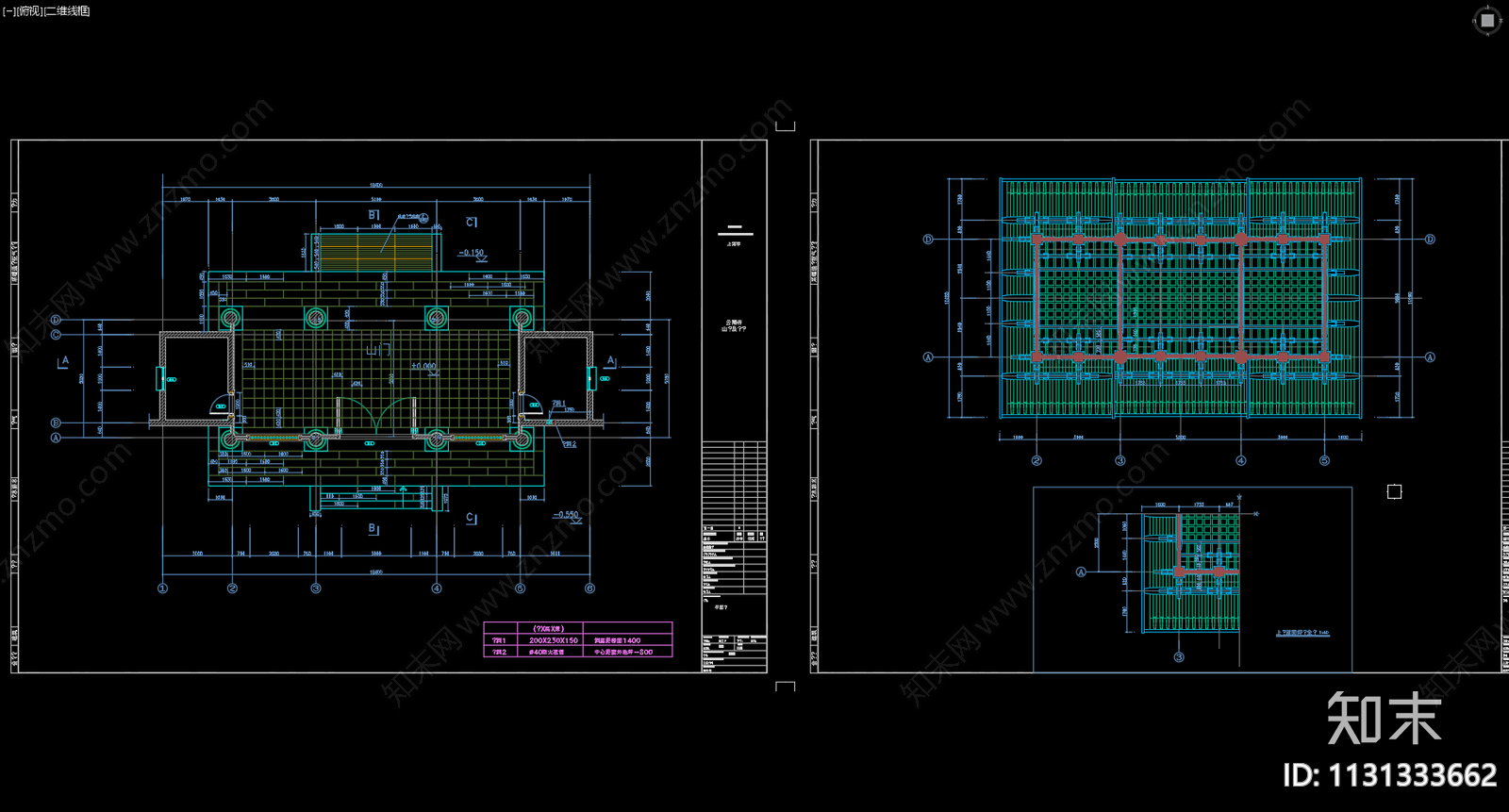 中式榫卯结构古建筑施工图下载【ID:1131333662】