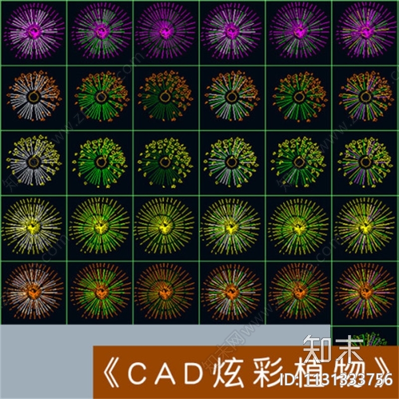 炫彩景观绿化植物施工图下载【ID:1131333756】