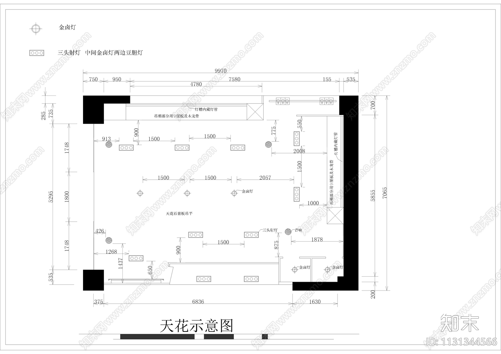 服装专卖店装修图cad施工图下载【ID:1131344566】