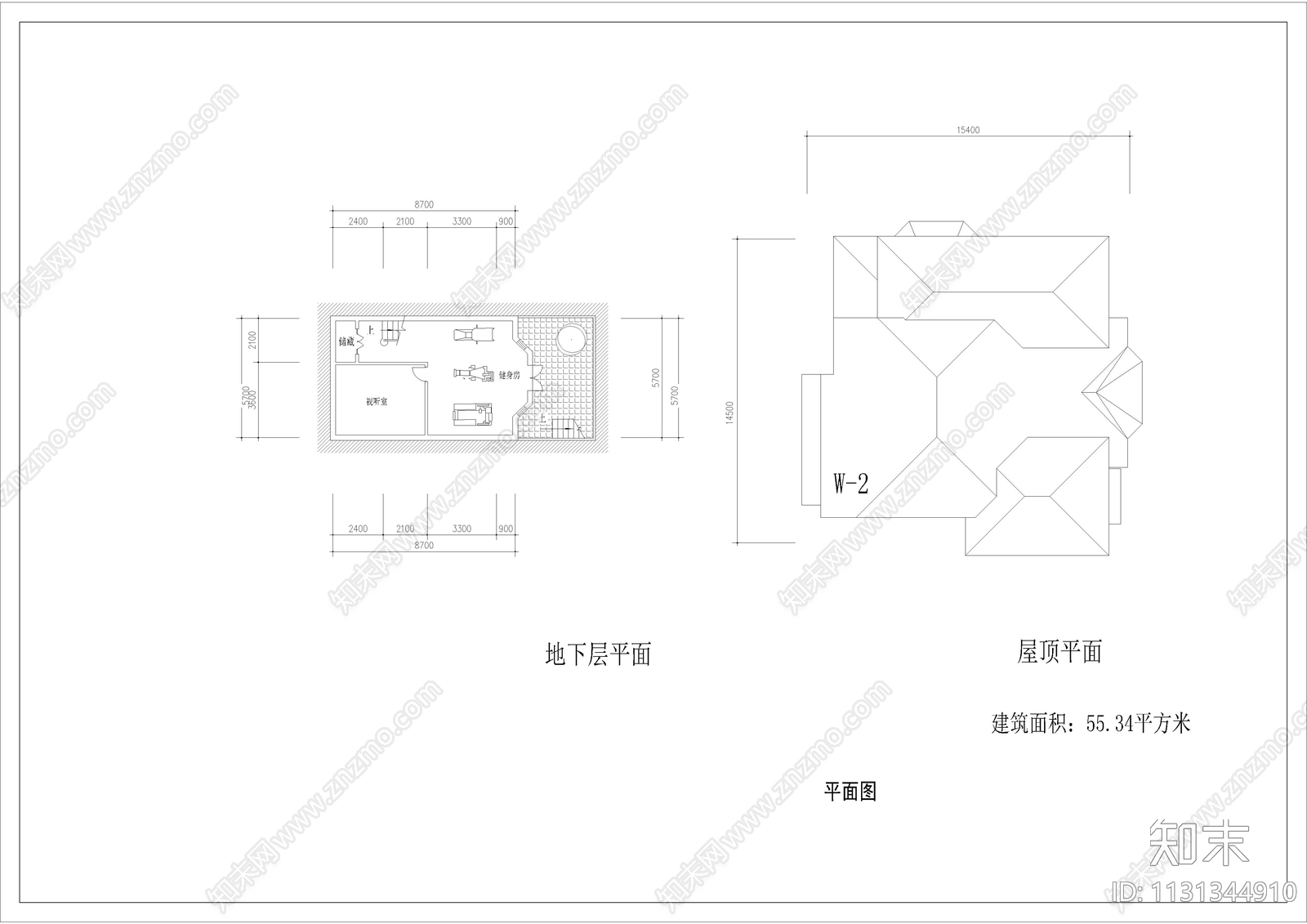 2层法式别墅cad施工图下载【ID:1131344910】