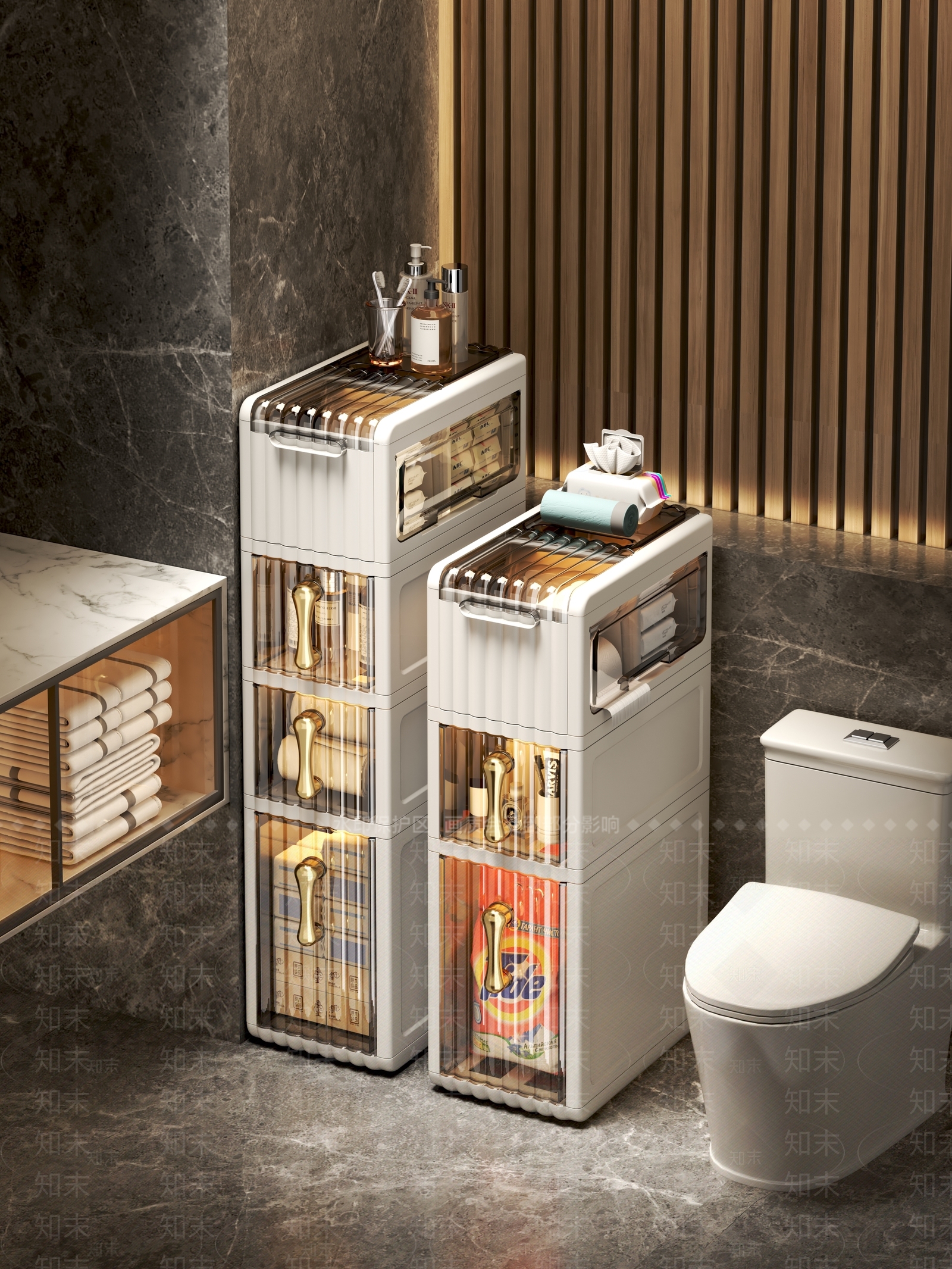 北欧亚克力夹缝柜3D模型下载【ID:1131346515】