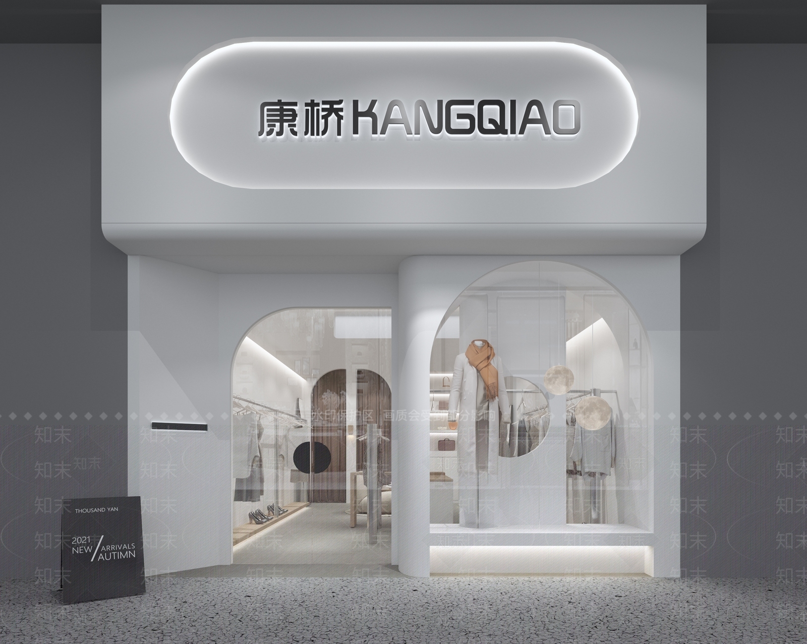 现代服装店门头3D模型下载【ID:1131371656】_知末3d模型网