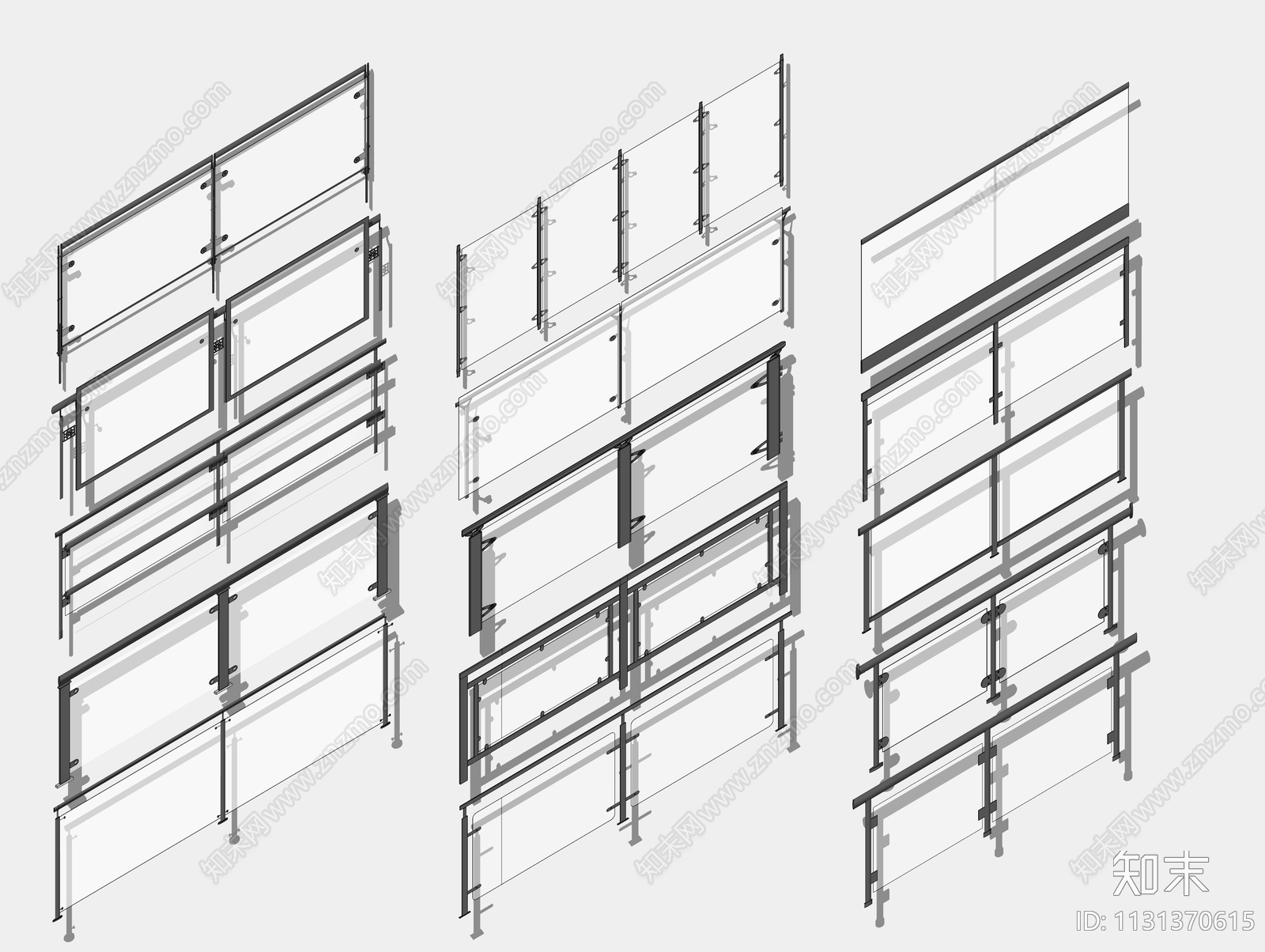 现代玻璃扶手SU模型下载【ID:1131370615】