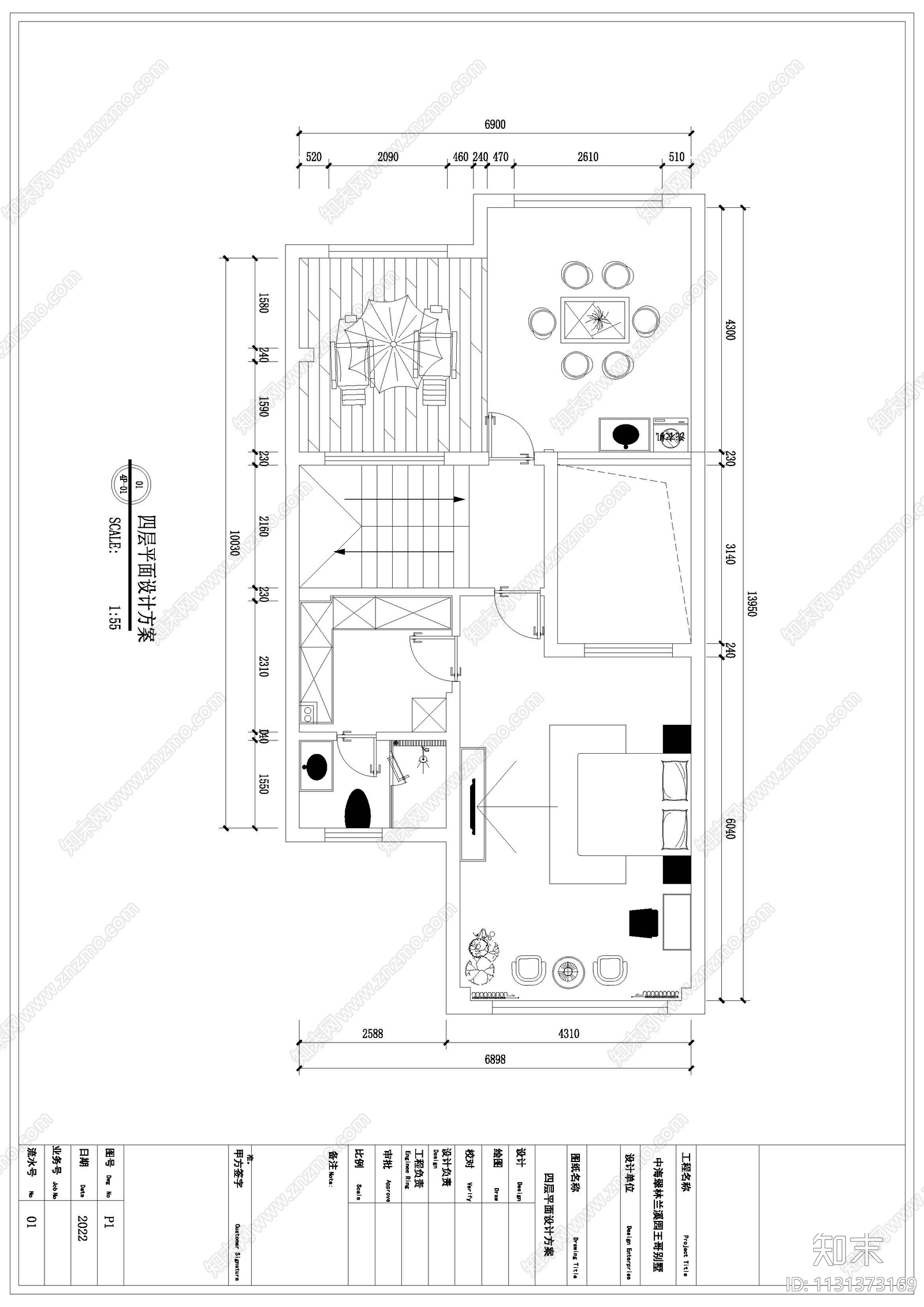 中海翠林别墅室内平面图施工图下载【ID:1131373169】