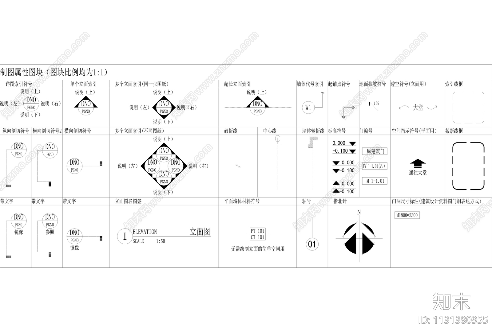 CAD制图物件标准模板cad施工图下载【ID:1131380955】