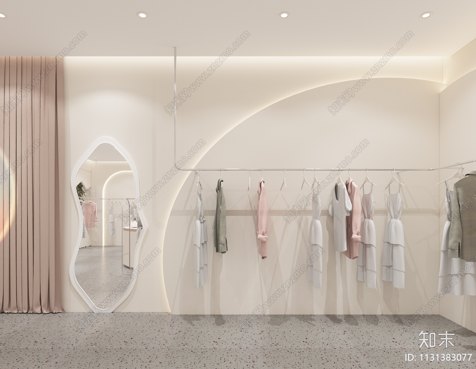 现代服装店3D模型下载【ID:1131383077】