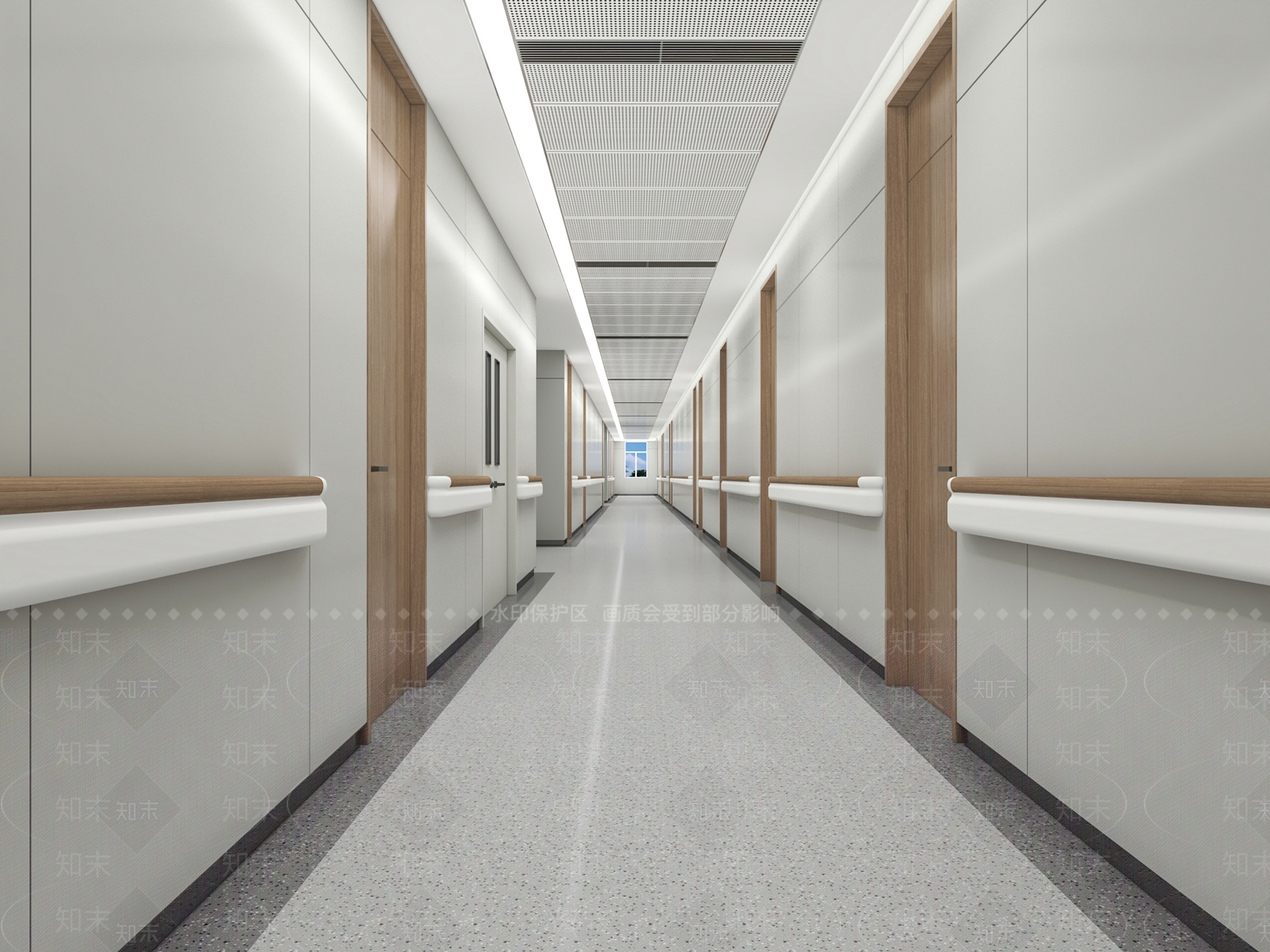 现代医院过道3D模型下载【ID:1131396231】